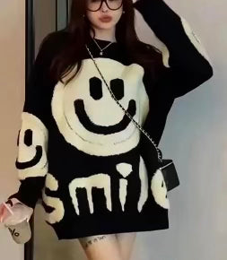 Smiley Face Sweater(One Size Fit All)